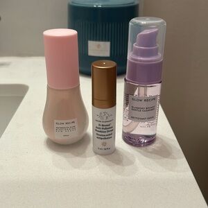 Glow Recipe niacinamide drops blueberry cleanser,mini drunkelephant bronzi drops